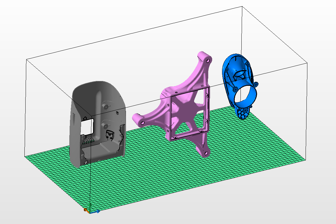 3D models in tray