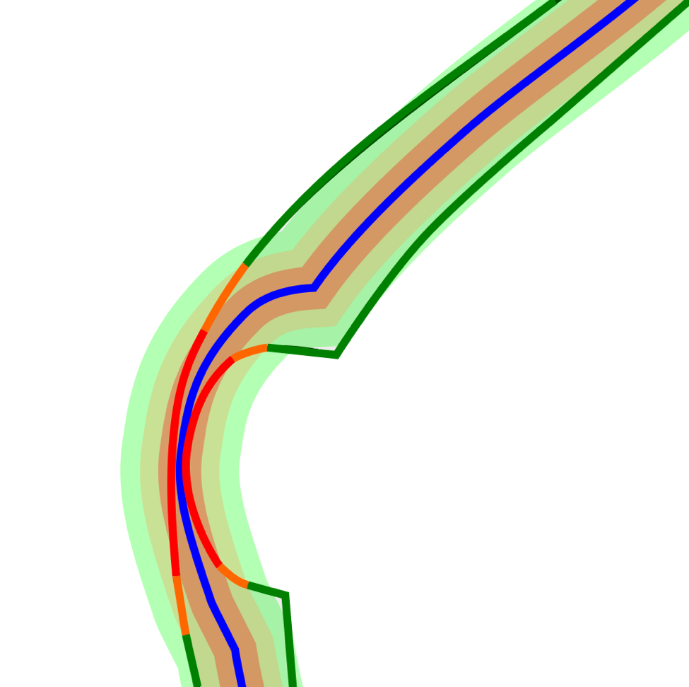 Skeleton distance function painted on the original model